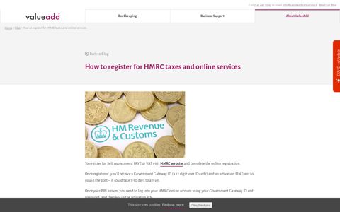 How to register for HMRC taxes and online services - ValueAdd