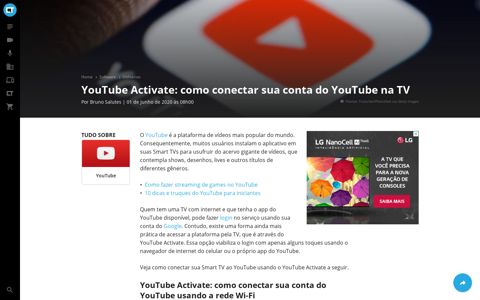 YouTube Activate: como conectar sua conta do YouTube na ...