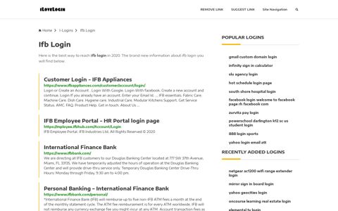 Ifb Login ❤️ One Click Access