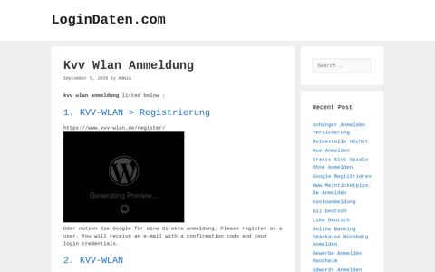 Kvv Wlan - Kvv-Wlan &Gt; Registrierung - LoginDaten.com