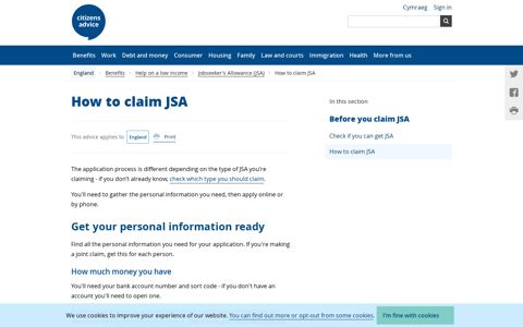 How to claim JSA - Citizens Advice