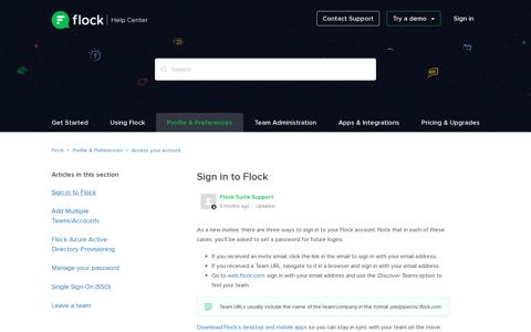 Sign in to Flock – Flock