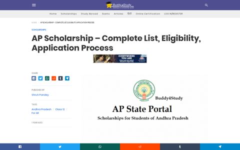 Top Scholarships for Students of Andhra Pradesh (AP ...
