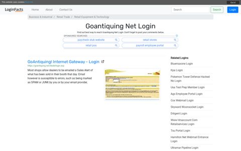 Goantiquing Net Login - GoAntiquing! Internet Gateway - Login