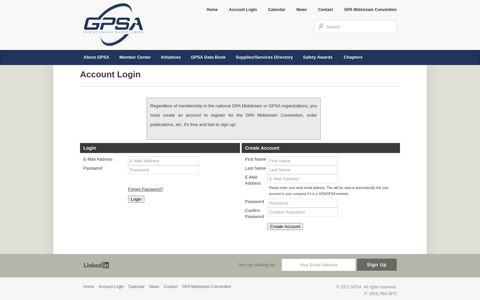Account Login - GPSA Midstream Suppliers