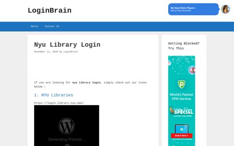nyu library login - LoginBrain