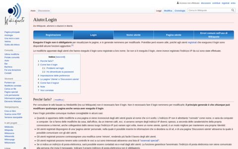 Aiuto:Login - Wikiquote