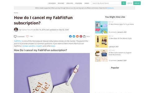How do I cancel my FabFitFun subscription? | MSA