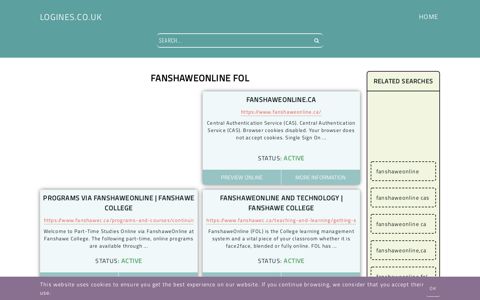 fanshaweonline fol - General Information about Login