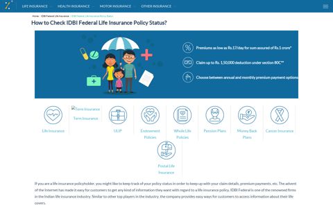 IDBI Federal Life Insurance Policy Status, Details, Statement ...
