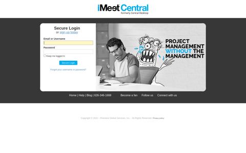 Central Desktop - Organizer Login - iMeet Central