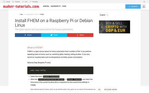 Install FHEM on a Raspberry Pi or Debian Linux - Maker ...