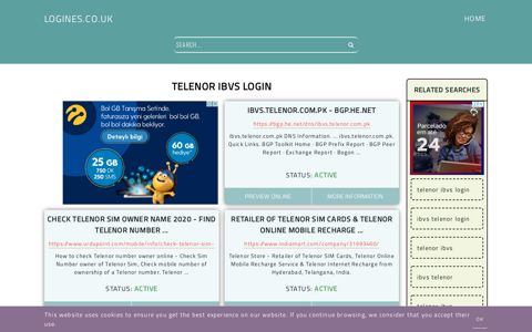 telenor ibvs login - General Information about Login