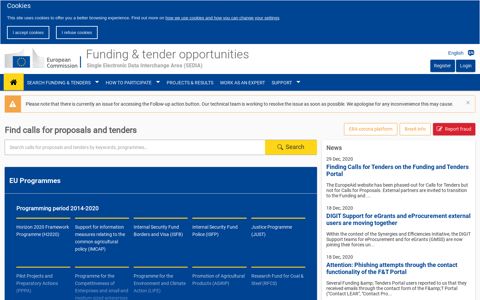 Funding & Tenders Portal - European Commission