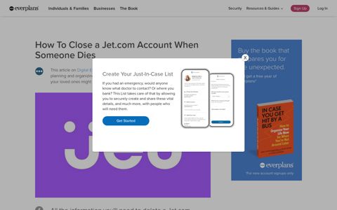 How To Close a Jet.com Account When Someone Dies ...