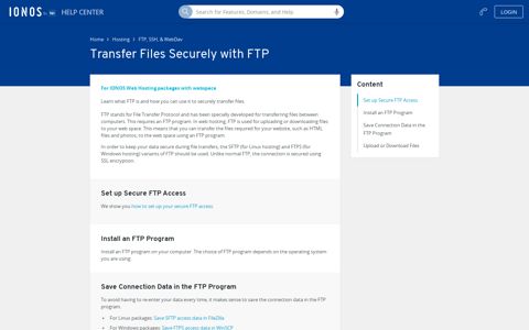 Transfer files securely with FTP step by step - IONOS Help