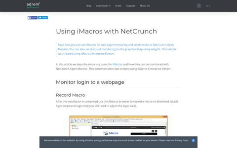 Using iMacros with NetCrunch - AdRem Software