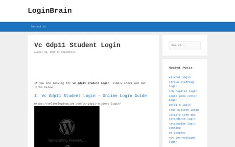 Vc Gdp11 Student Login - LoginBrain