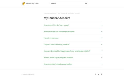 My Student Account – Edpuzzle Help Center
