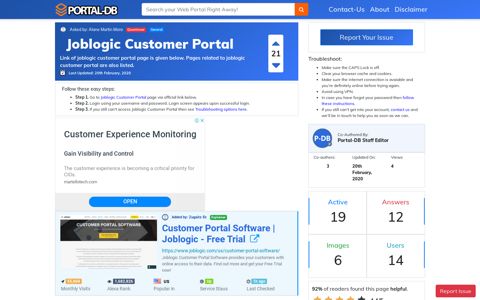 Joblogic Customer Portal
