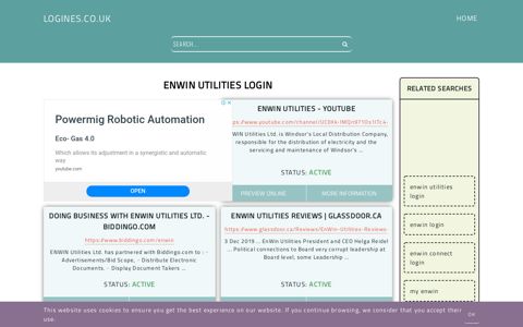 enwin utilities login - General Information about Login - Logines.co.uk