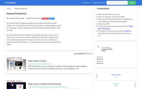 Parent Portal Kcc Page - Portal Login or Sign Up