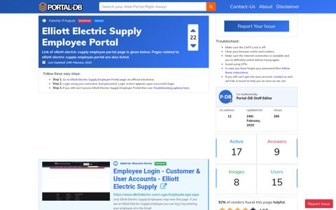 Elliott Electric Supply Employee Portal