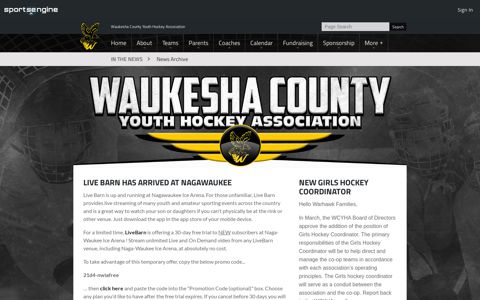 In the News - Waukesha County Youth Hockey Association