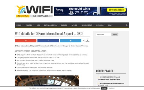 Wifi details for O'Hare International Airport - ORD - Your ...