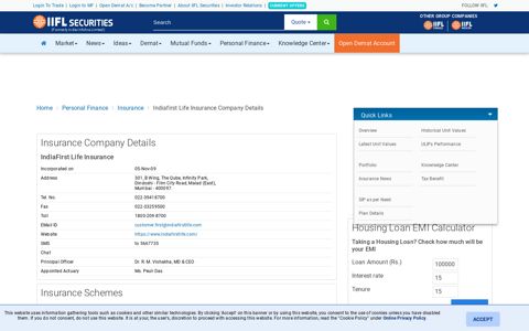 IndiaFirst Life Insurance - IIFL - BSE/NSE, India Stock Market ...