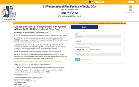 51st International Film Festival of India, GOA