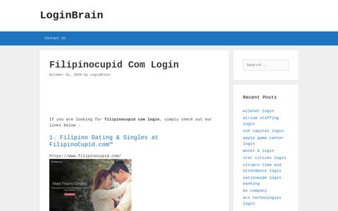 Filipino Dating & Singles At Filipinocupid.Com - LoginBrain
