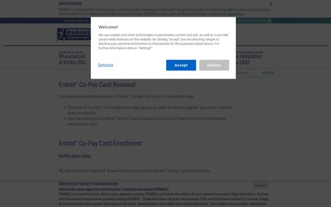 ENBREL Co-Pay Card Renewal