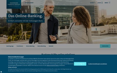 Online-Banking entdecken | Volkswagen Financial Services