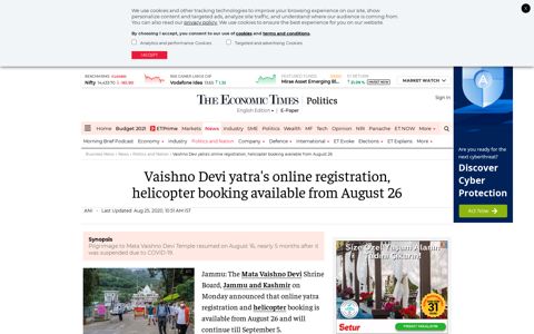 Vaishno Devi yatra's online registration, helicopter booking ...
