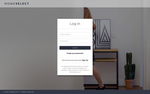 Log In - Home Select