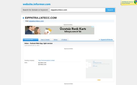 eippatra.lntecc.com at WI. Inbox - Outlook Web App, light version