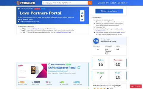 Lava Partners Portal