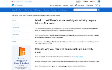 Unusual sign in activity on Microsoft account: What to do