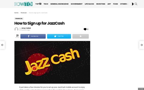 How to Sign up for JazzCash - How To - ProPakistani