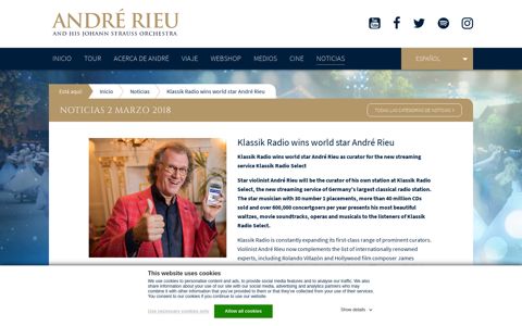 Klassik Radio wins world star André Rieu - Andre Rieu