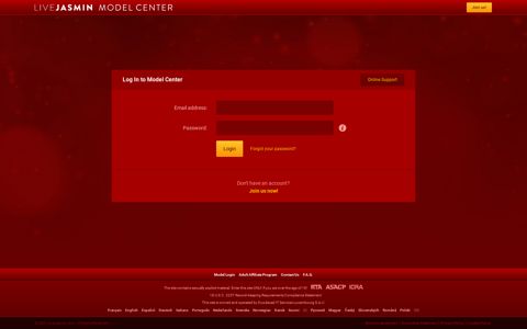 Login - LiveJasmin.com - Model Center