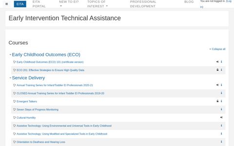 Early Intervention Technical Assistance - EITA Portal
