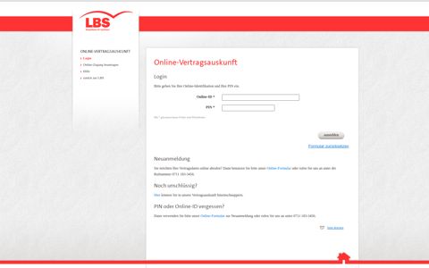 LBS Online-Vertragsauskunft - LBS Service - wir sind für Sie da