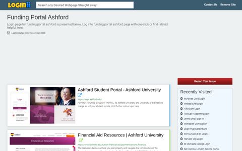 Funding Portal Ashford - Loginii.com