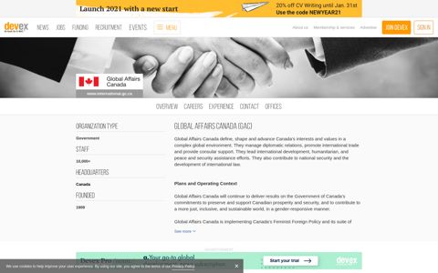 Global Affairs Canada (GAC) | Devex