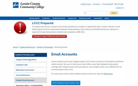 Email Accounts - Lorain County Community College