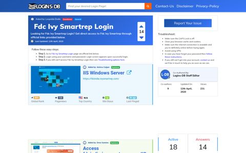 Fdc Ivy Smartrep Login - Logins-DB