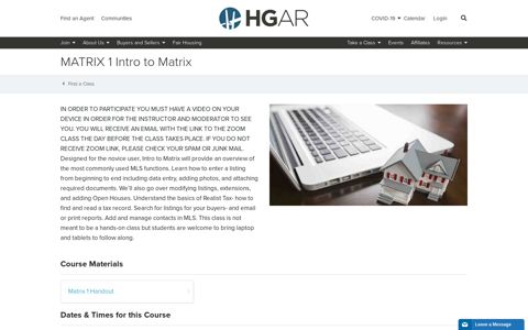 HGAR | MATRIX 1 Intro to Matrix - HGAR.com