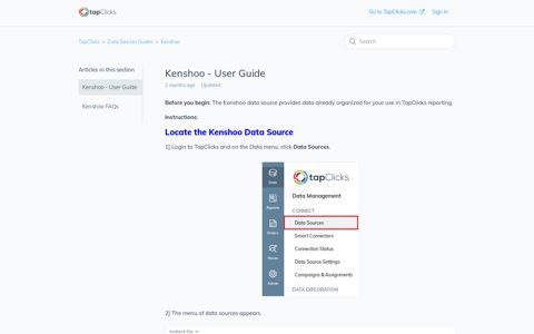 Kenshoo - User Guide – TapClicks